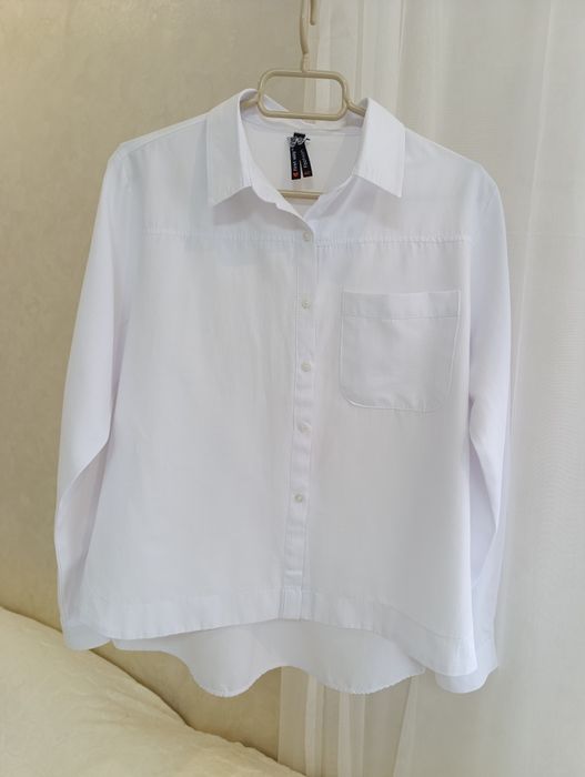 Сорочка жіноча біла для роботи, школи Розмір М-L, 40 / Рубашка белая