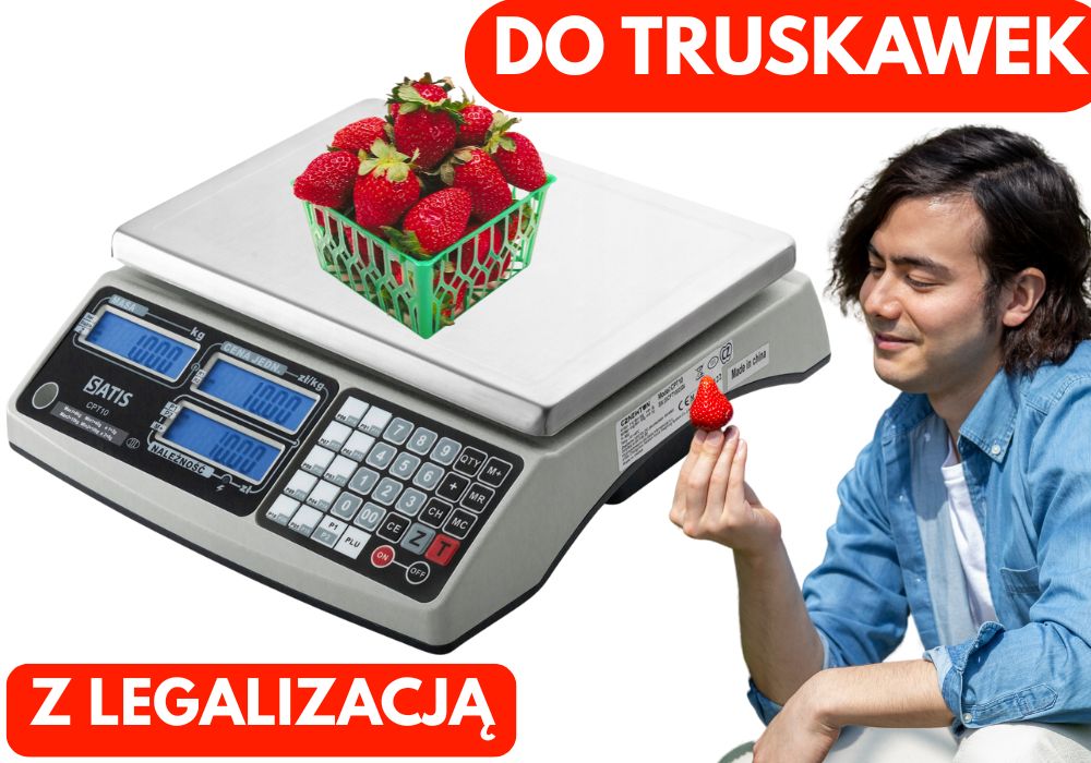 Waga z legalizacją do 2027 do owoców borówek truskawek warzyw na targ