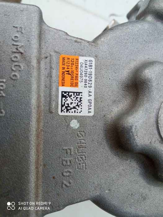 Sprężarka klimatyzacji Ford KA+ plus 1.2 benzyna