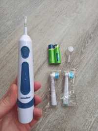 Escova de dentes elétrica com 2 pilhas recarregáveis