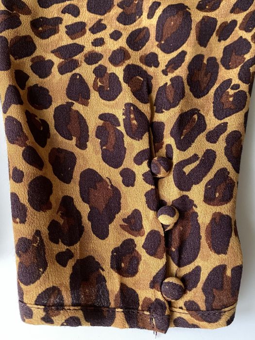 Bluzka w panterkę z długim rękawem nowa 100% wiskoza Mango XL /42