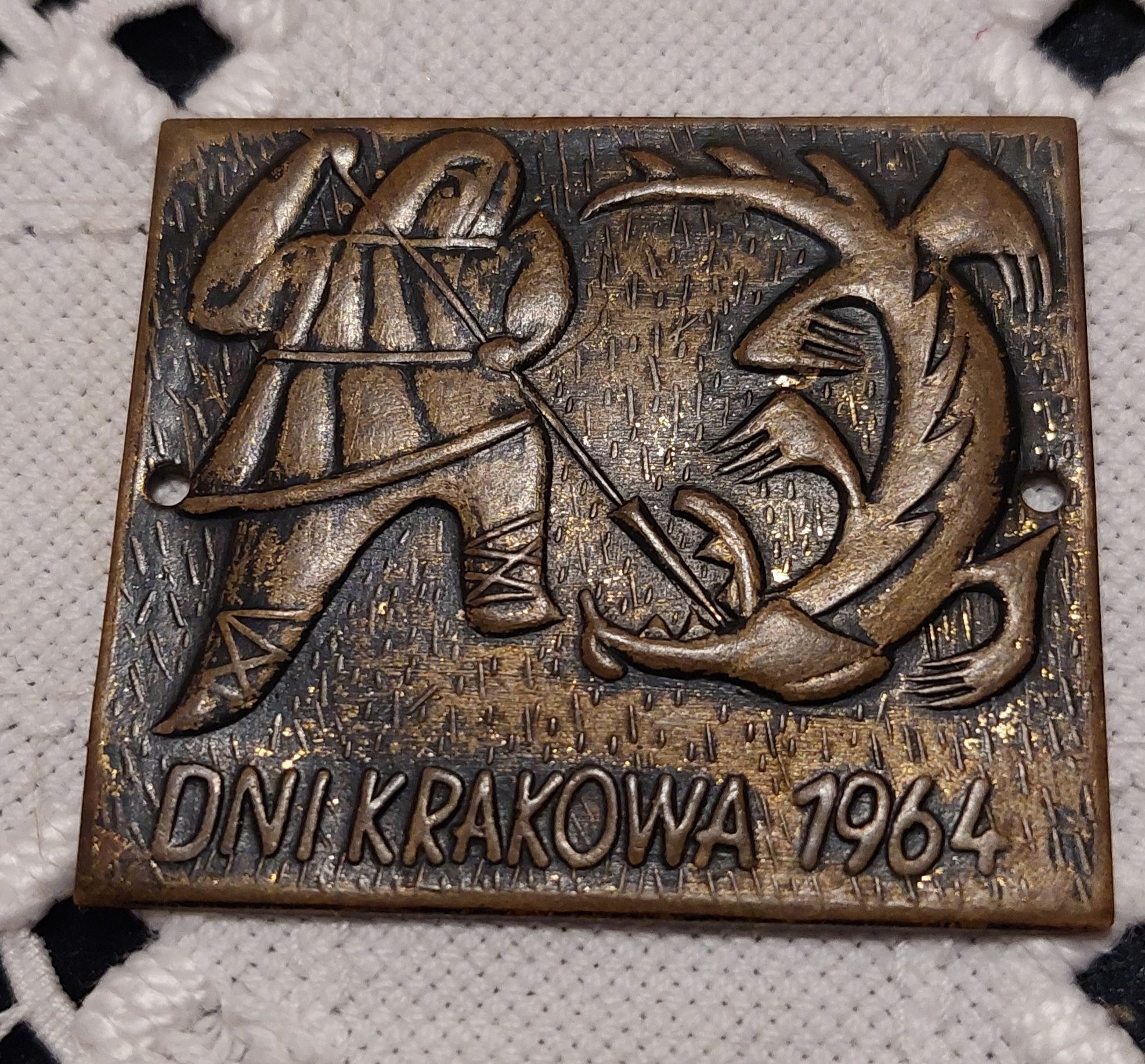 Plakietka Dni Krakowa rok 1964. Emblemat kolekcjonerski