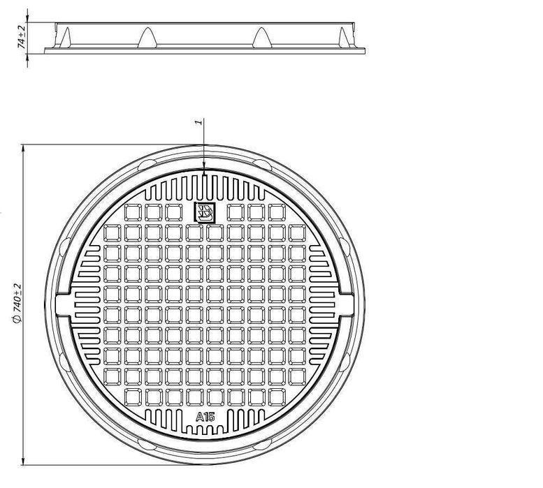 Właz ogrodowy, pokrywa studnia, szambo. Polimerowy Czarny A15! Ø600