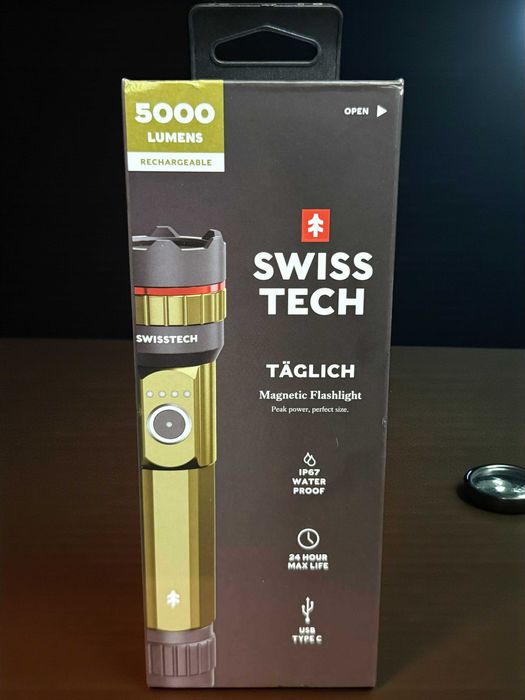 Latarka SWISS TECH i 5000 Lumens I IP67 I Nowa