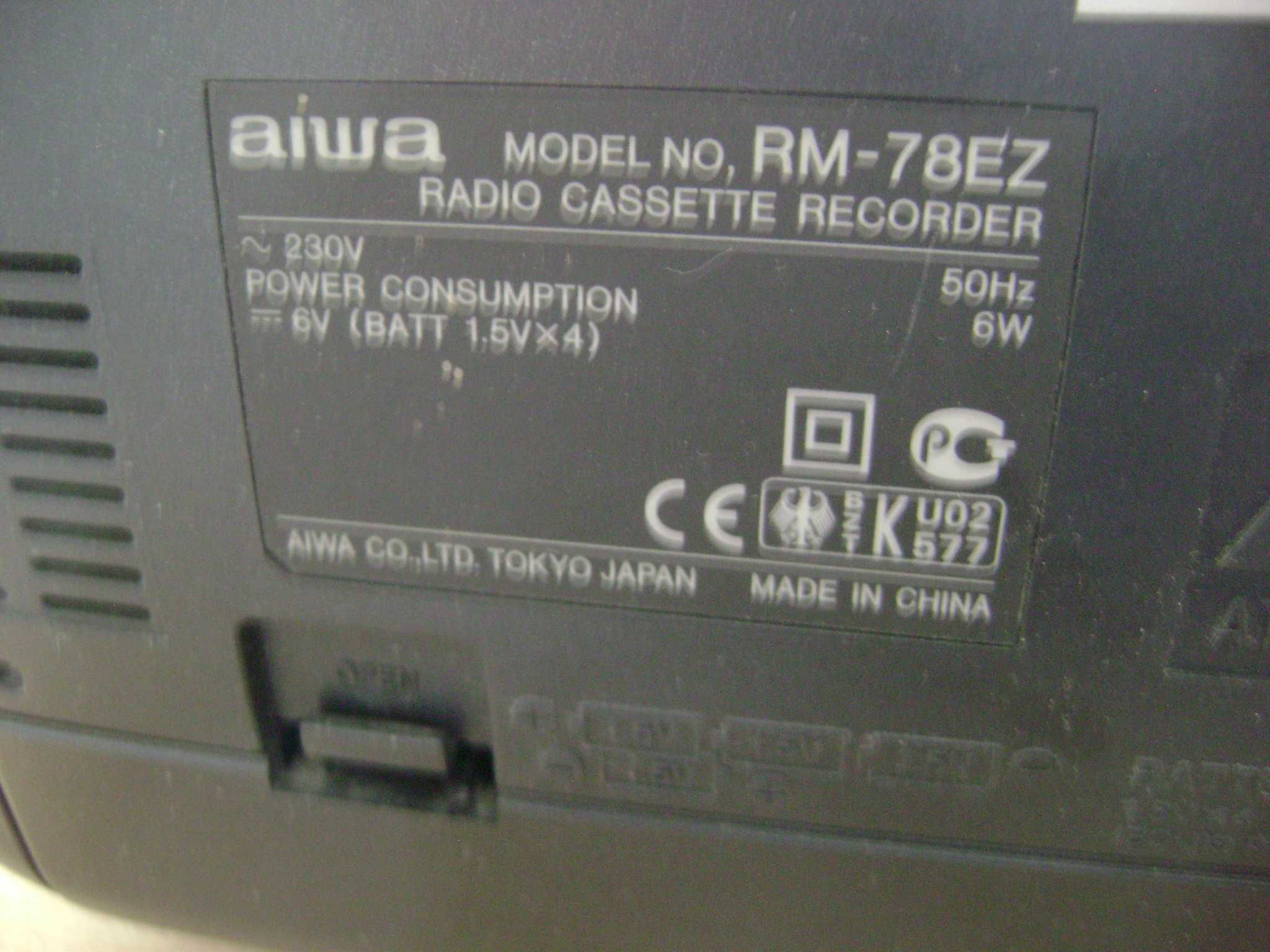 Starocie z PRL Radiomagnetofon AIWA RM-78EZ = w pełni sprawny z kasetą