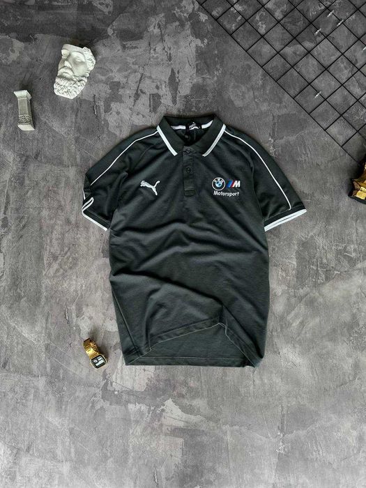 Футболка поло PUMA Premium з поліестру з qr-code і біркою i57/10T-11