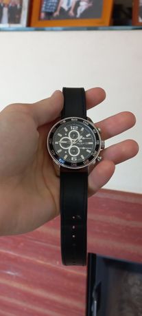 Srebrny zegarek Gino Rossi czarna tarcza OKAZJA
