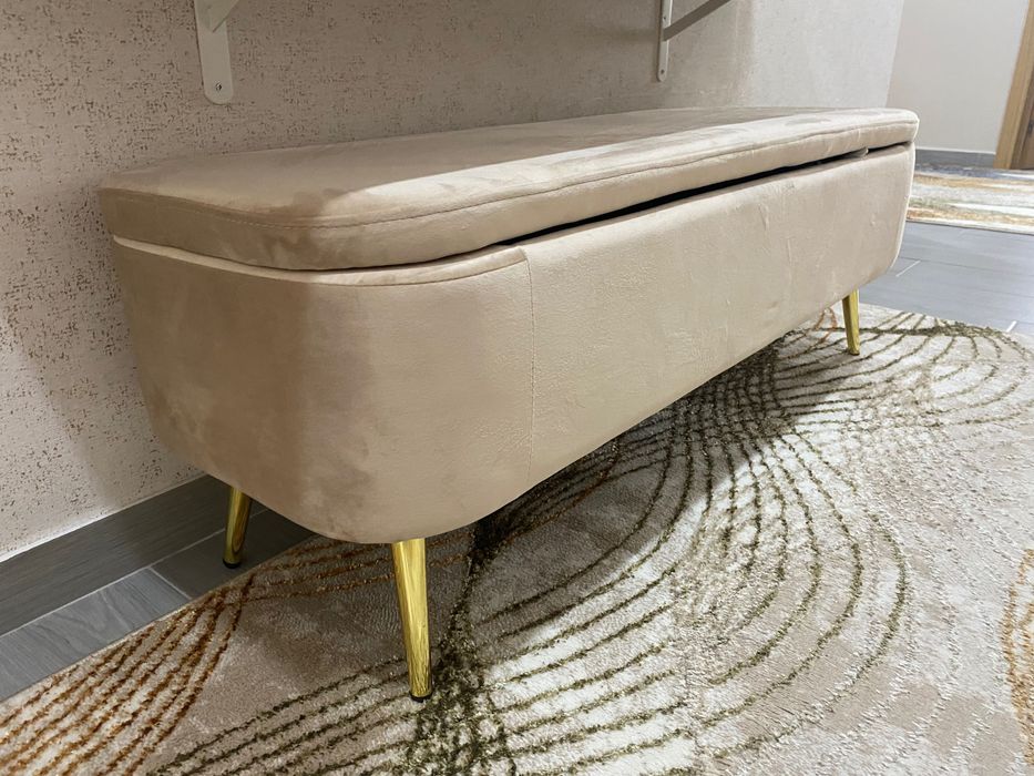 Banco baú de veludo