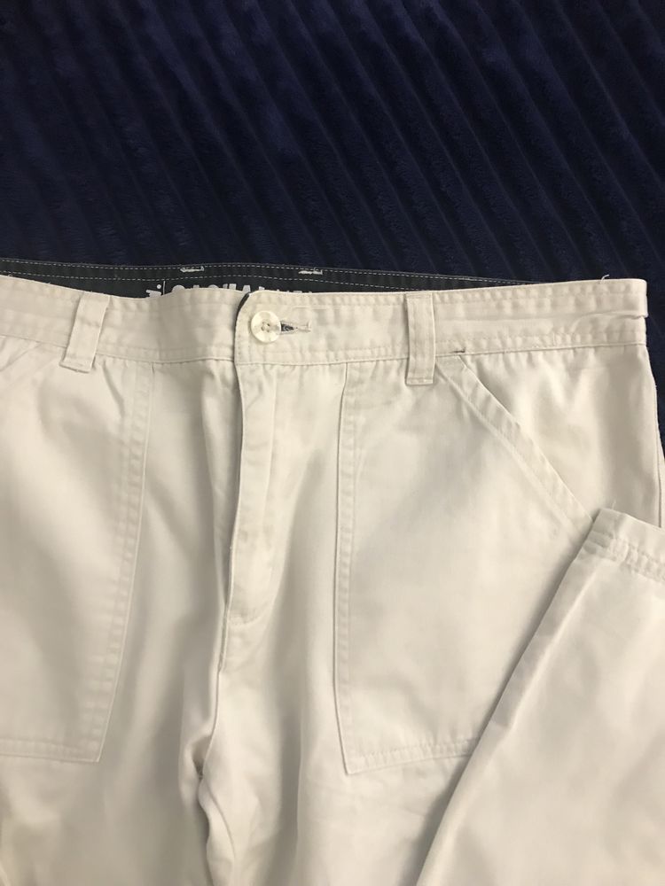 Spodnie męskie białe bawełniane Casual Wear