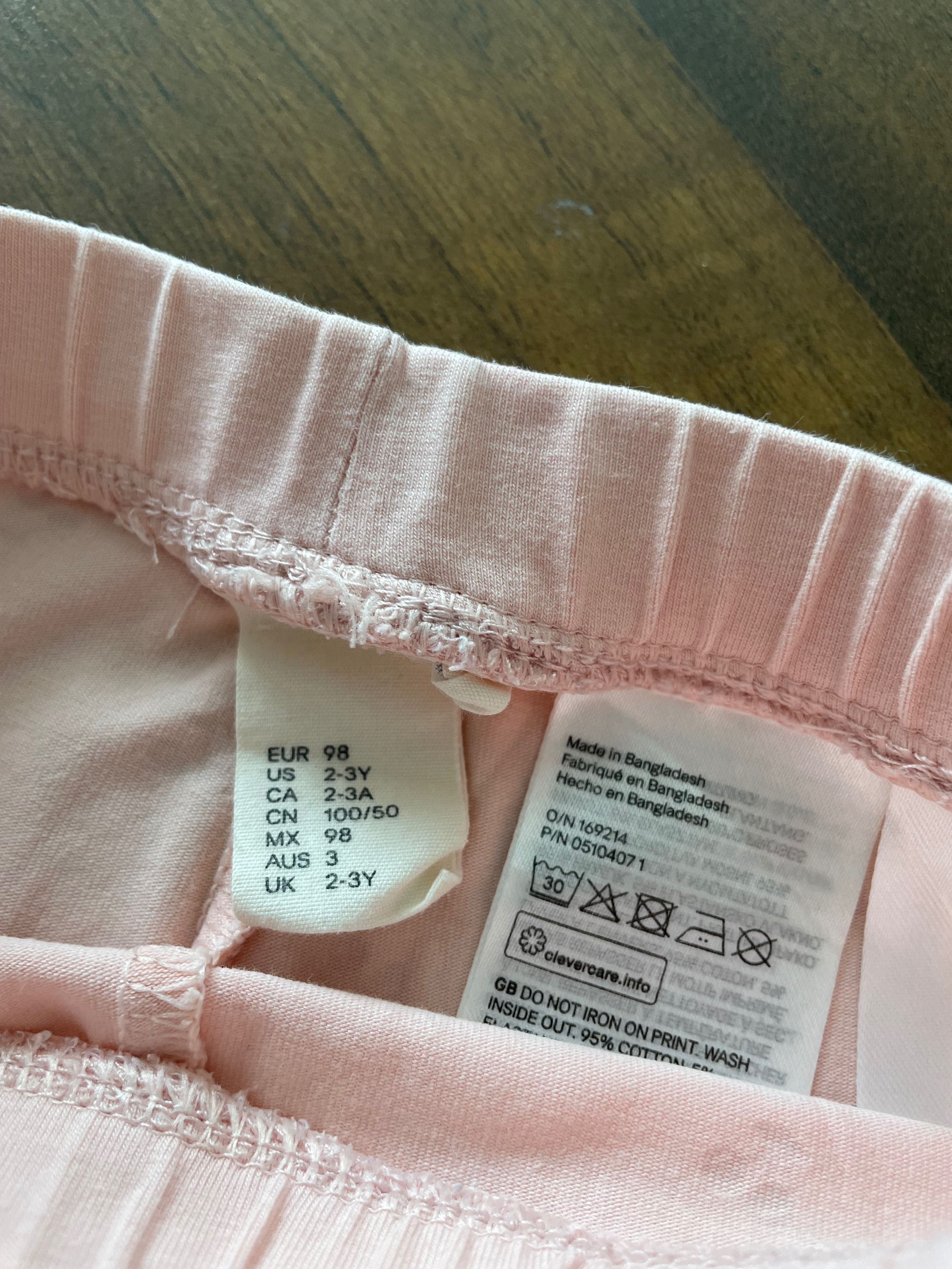 Legginsy H&M bawełna organiczna rozm.98 2 szt