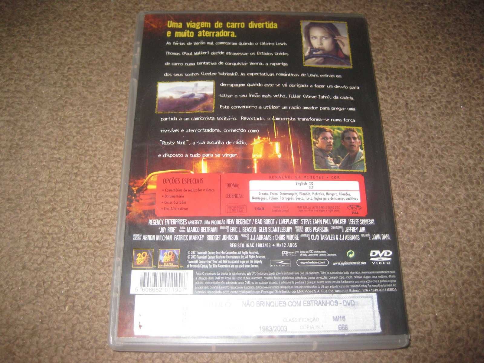 DVD "Não Brinques Com Estranhos" com Paul Walker