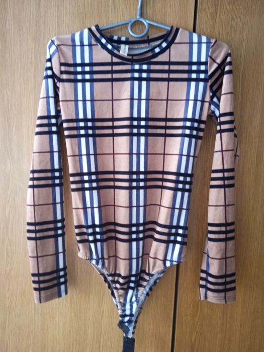 Welurowe body S/M w kratkę