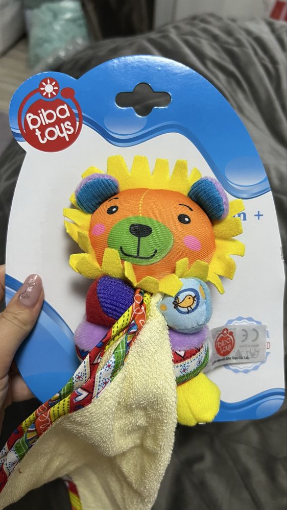 Мягкая игрушка детская 0+ с пищалкой Biba Toys на подарок для младенца