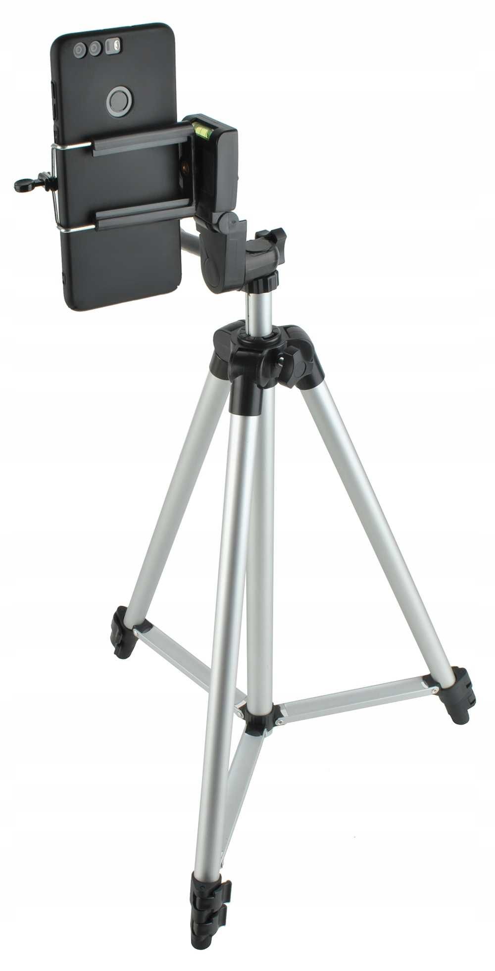 Statyw 133cm + Pilot Uchwyt na Telefon Kamerę Aparat Zestaw 4w1 Tripod