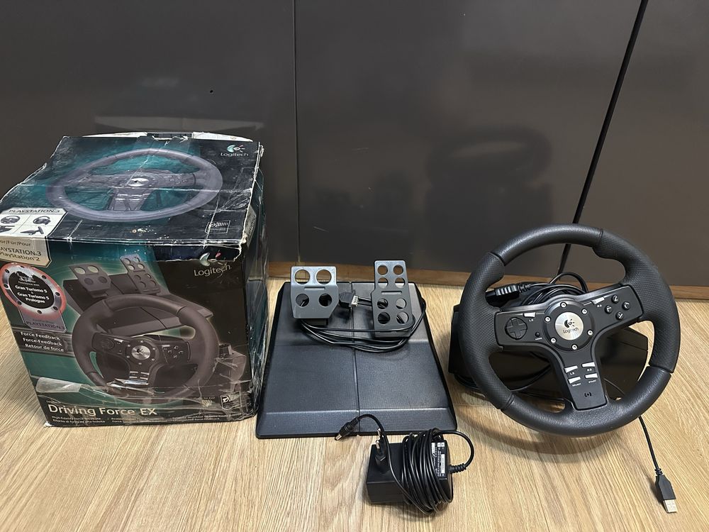 Игровий руль Logitech Driving Force EX (thrustmaster) відео, тести
