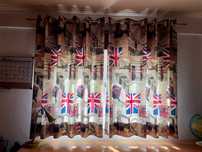 Cortinados e almofadas quarto de criança