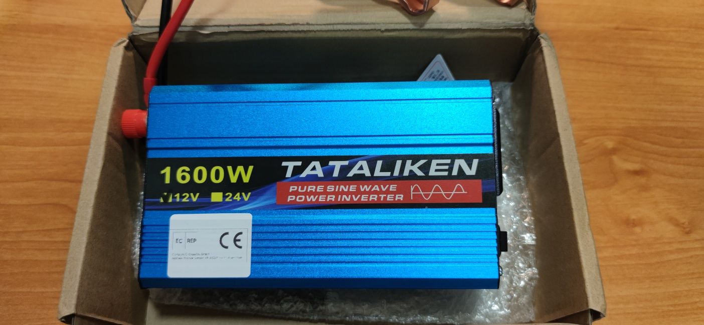 Інвертор Tataliken 1600w 12/220v, чистий синус для котла.