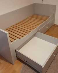 Łóżko z szufladami szare robione na wymiar