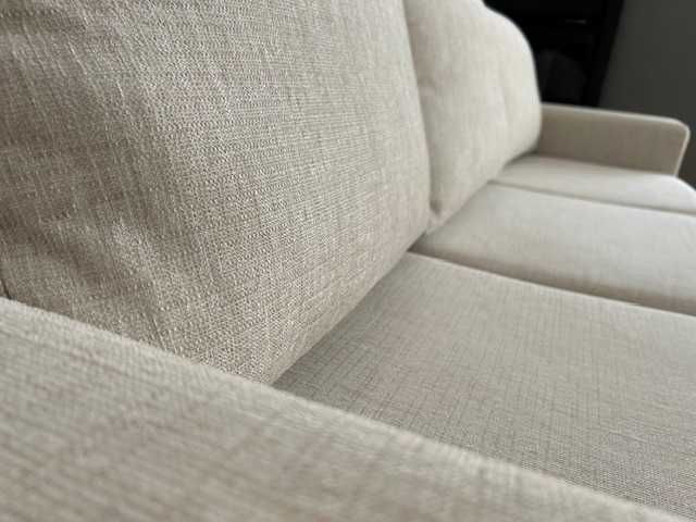 Sofá-cama grande, moderno, em excelente estado, tecido Aquaclean