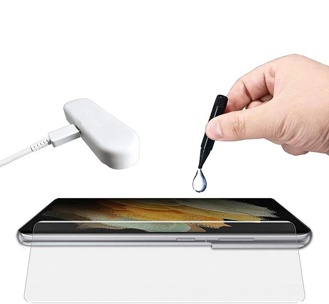 Szkło Hartowane UV + Lampa UV do Samsung Galaxy S21 Ultra / S21 Ultra