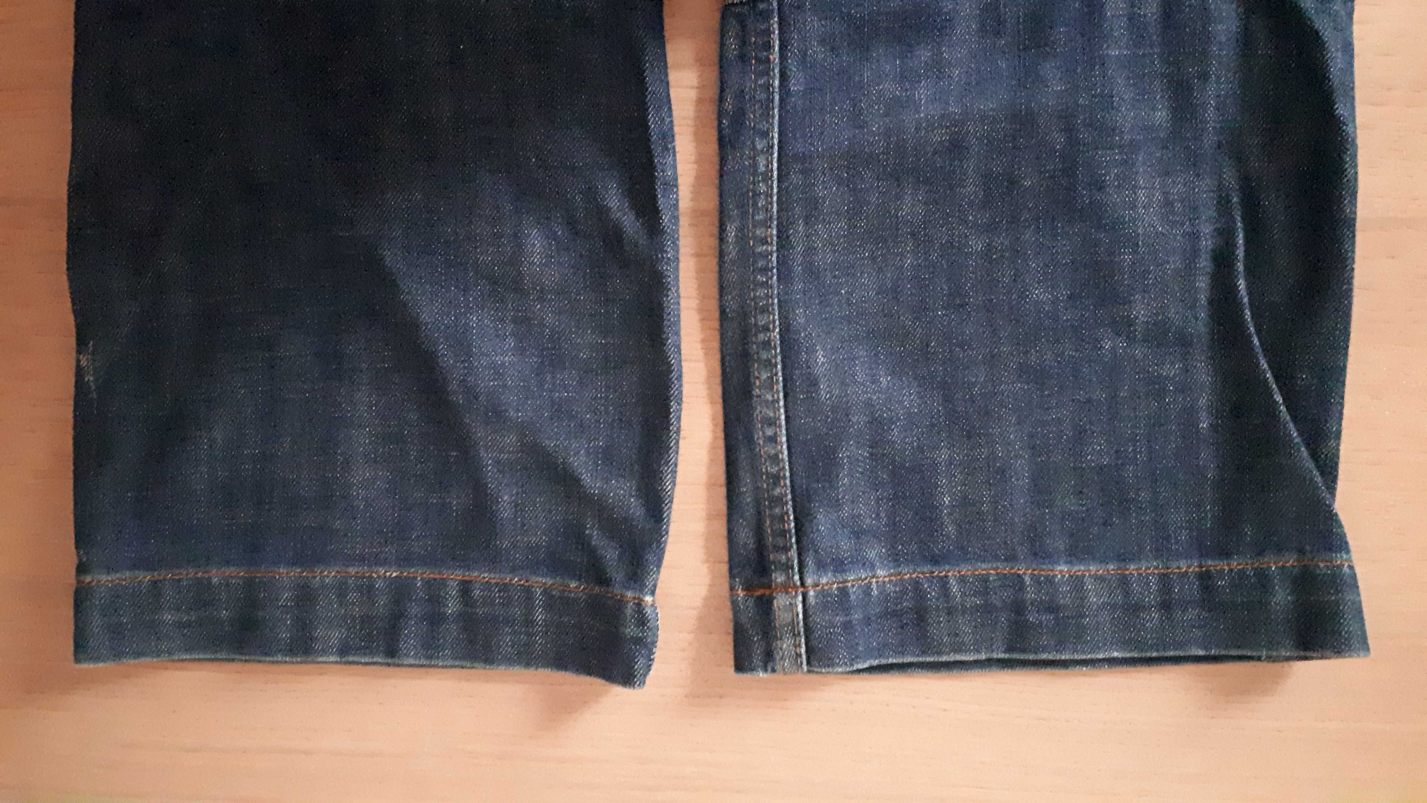 jeansy H&M rybaczki granatowe M spodnie damskie