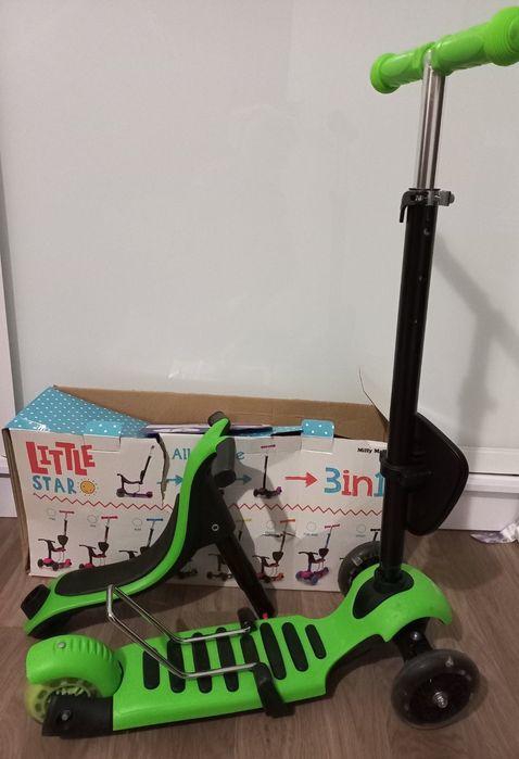 Дитячий самокат Milly Mally Little Star Green