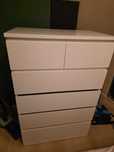 Komoda Ikea Malm 6 szuflad biała