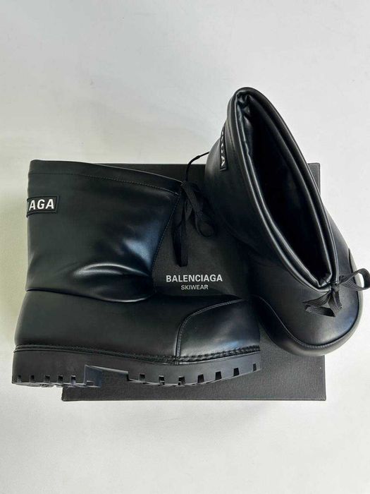BALENCIAGA Alaska Ski Boots Leather Black ботинки буты черные чорні