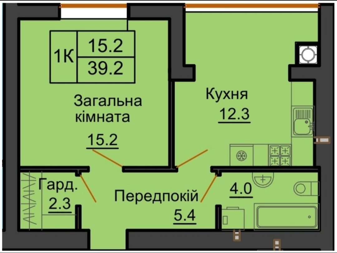 Продаж ексклюзивної однокімнатної квартири в ЖК Софія Резиденс! Без %.