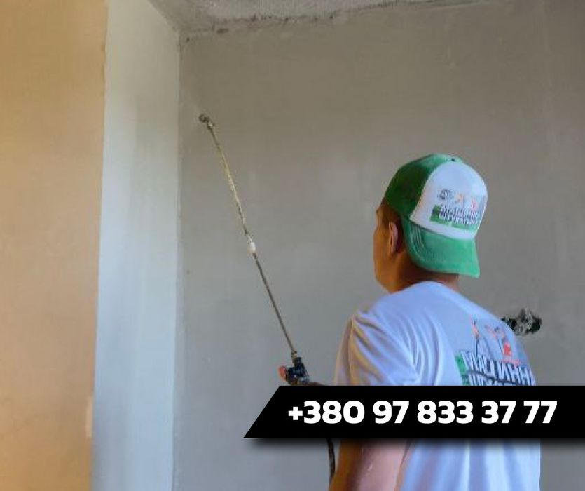 Армування сіткою + штукатурка. Шліфування стін під шпалери . Недорого!