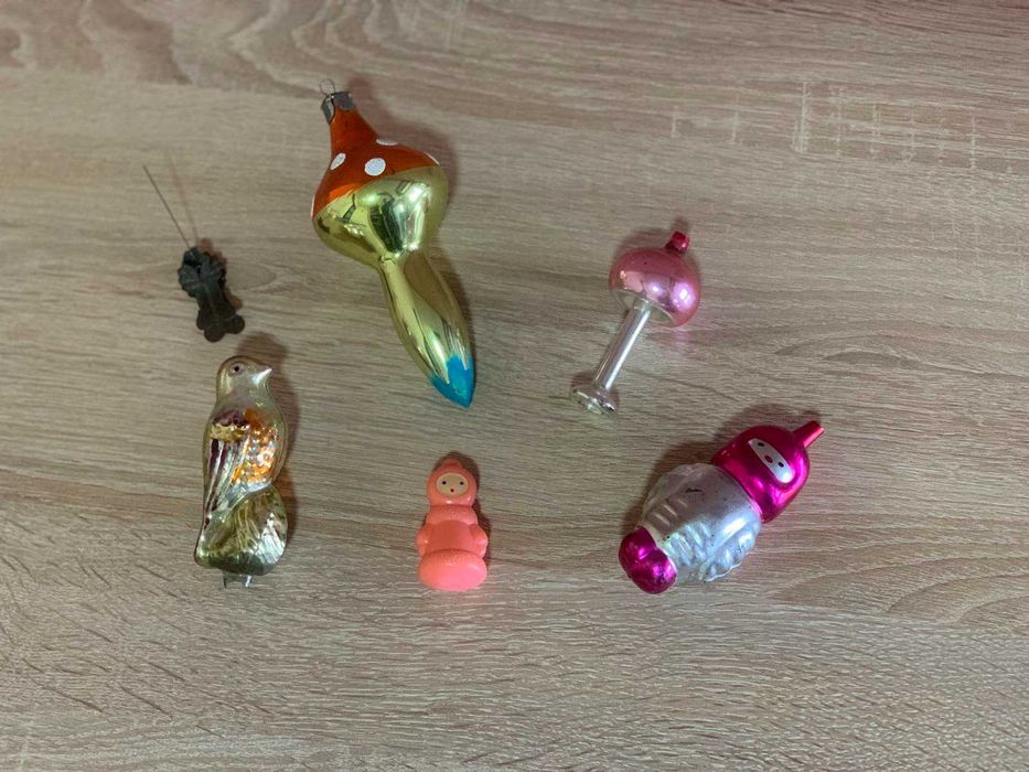 Игрушки новогодние СССР толстые три поросёнка handmade ручная роспись