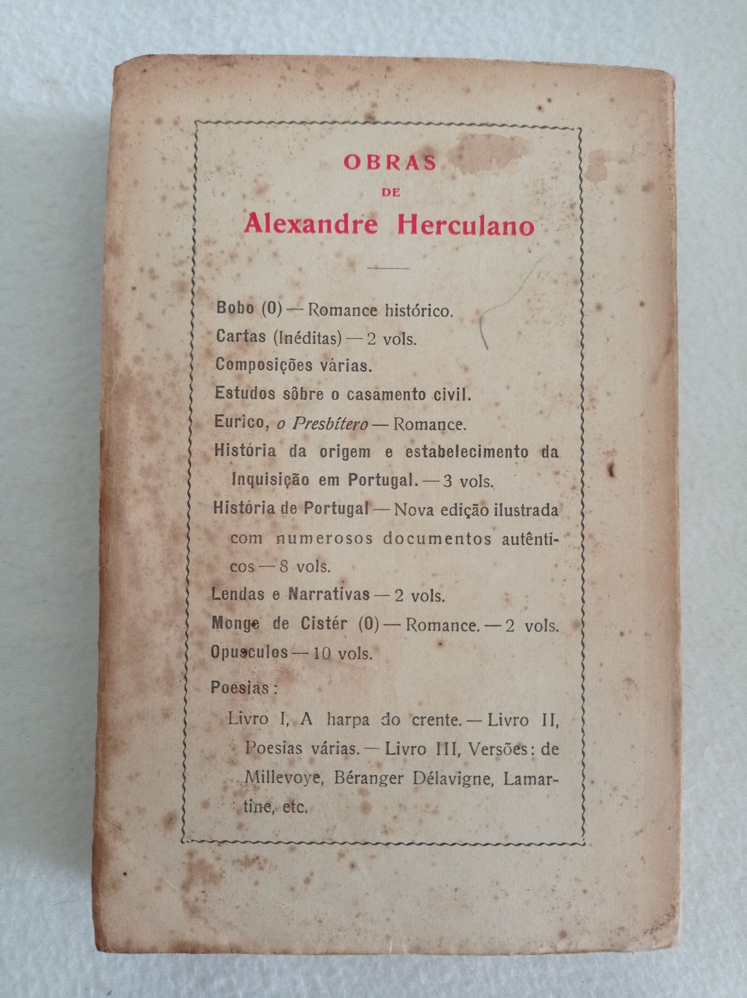 O monasticon - tomo I - Eurico o presbítero - Alexandre Herculano