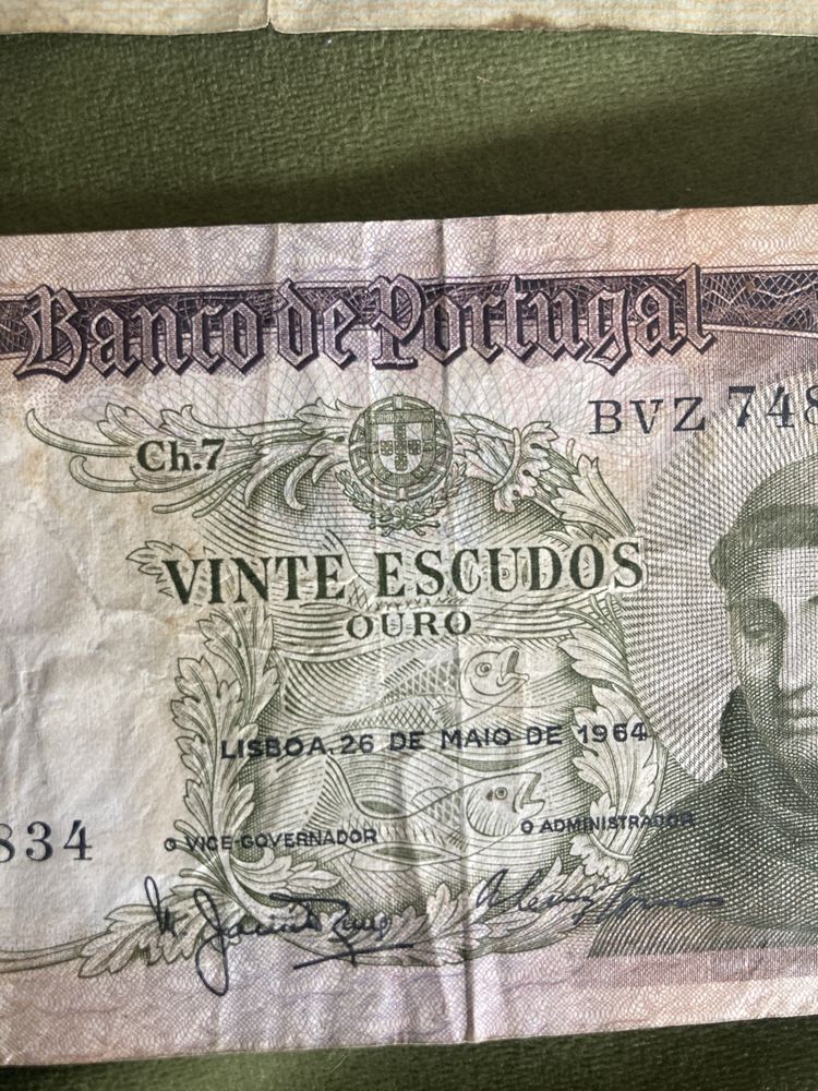 Nota 50 escudos e 20 escudos