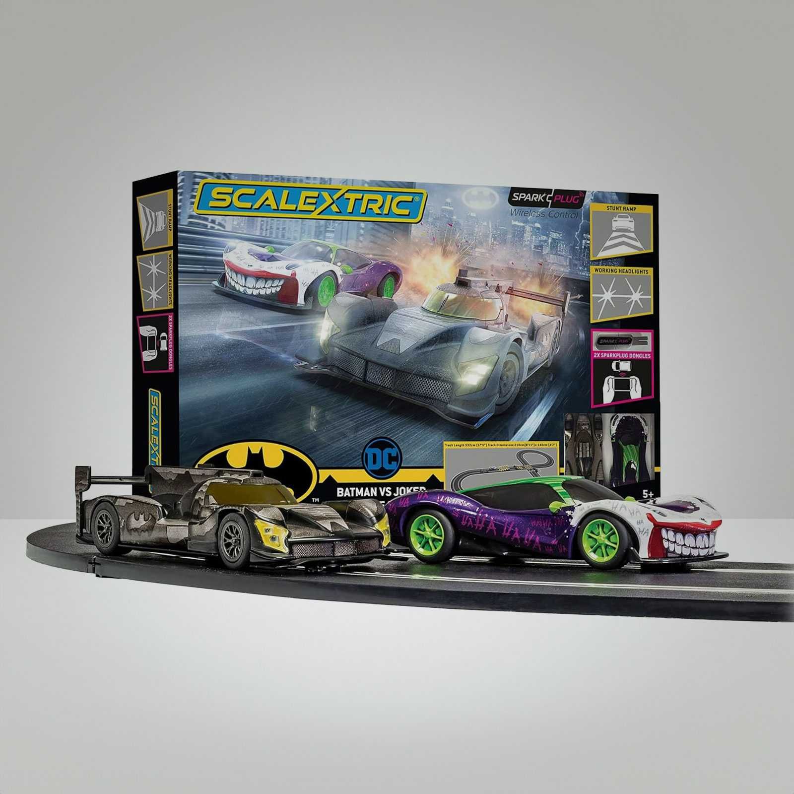Scalextric Batman vs Joker – tor wyścigowy Spark Plug, NOWY