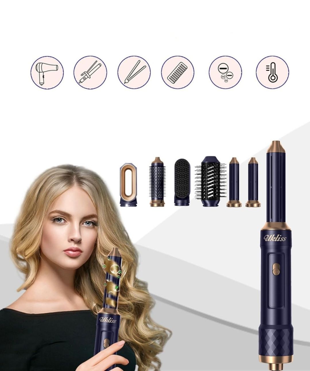 Suszarka do włosów Curly All in One zestaw do stylizacji 6 w 1