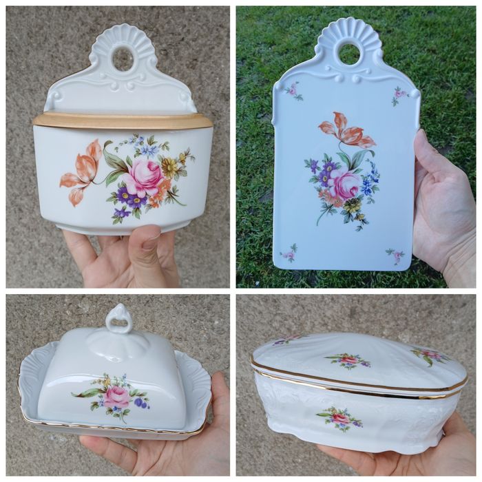 Салатник кружка Мейсенский букет конфетница сахарница Чехия фарфор