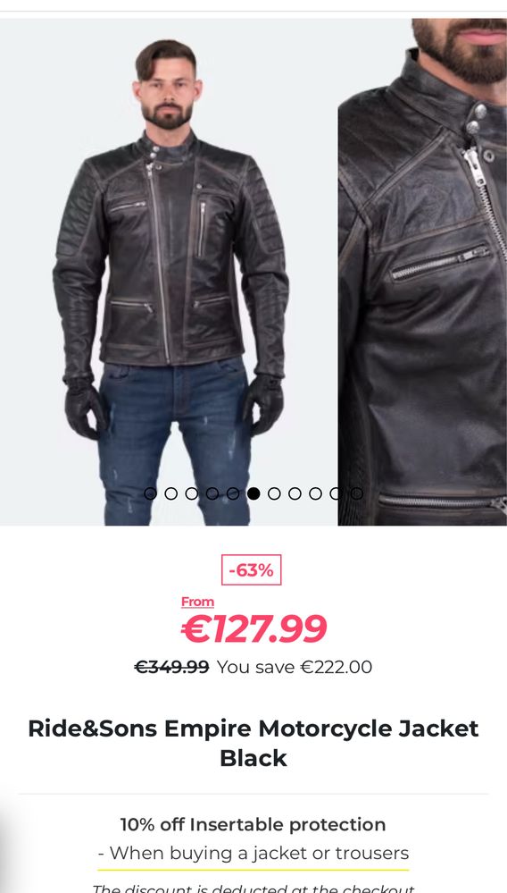 Casaco de moto em couro como novo