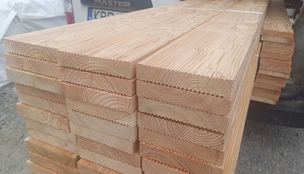 Deska tarasowa elewacyjna heblowana podłogowa szalówka półbal podbitka