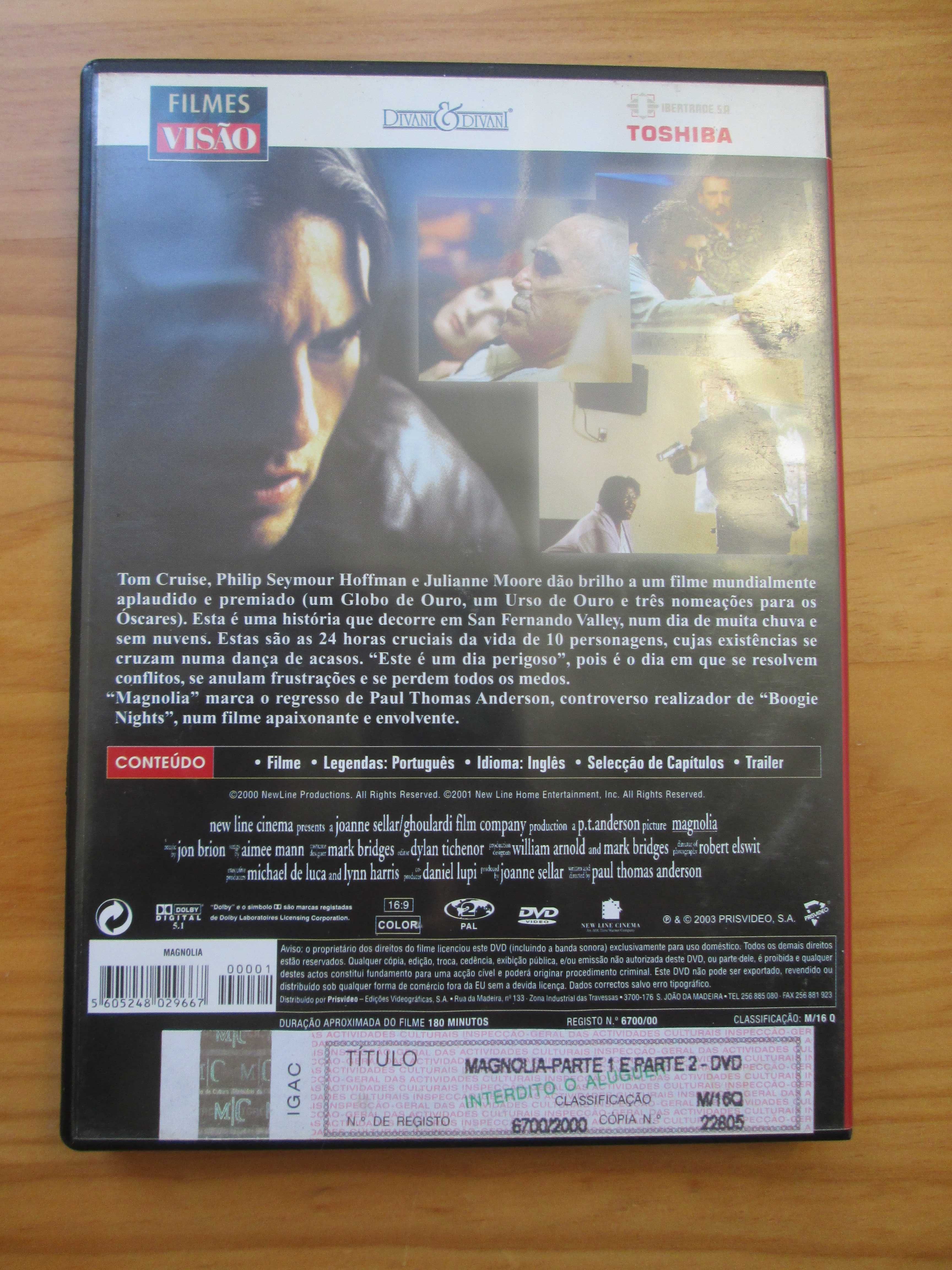 DVD Magnolia, com Philip Seymour Hoffman, Julianne Moore, Tom Cruise
