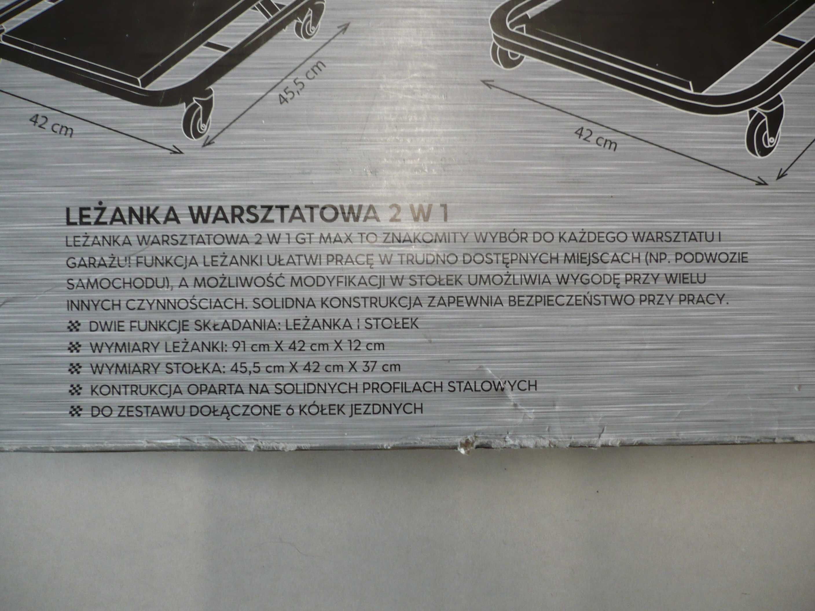 wózek warsztatowy leżanka 2w1