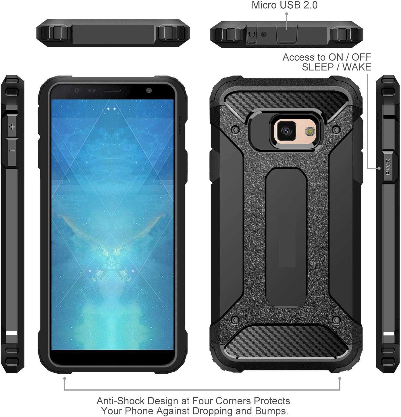 Case Etui Pancerne Armor do Samsung Galaxy J4 Plus + Szkło Hartowane