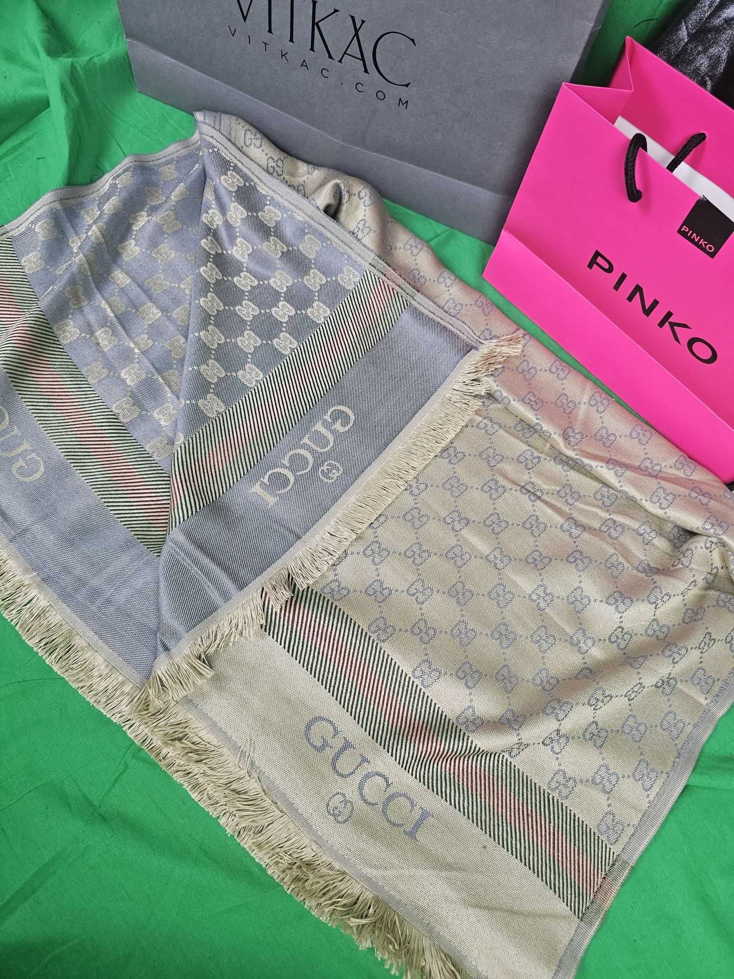 Szalik chusta Gucci nowość logowane Louis Vuitton LV bawelna unisex
