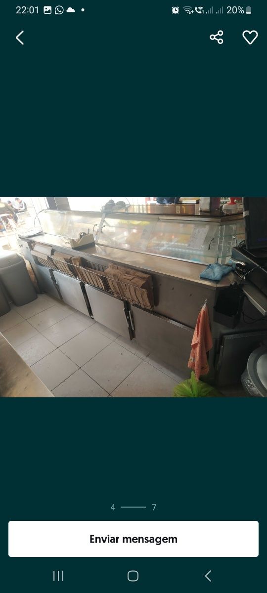 Vitrines e balcoes de Inox
