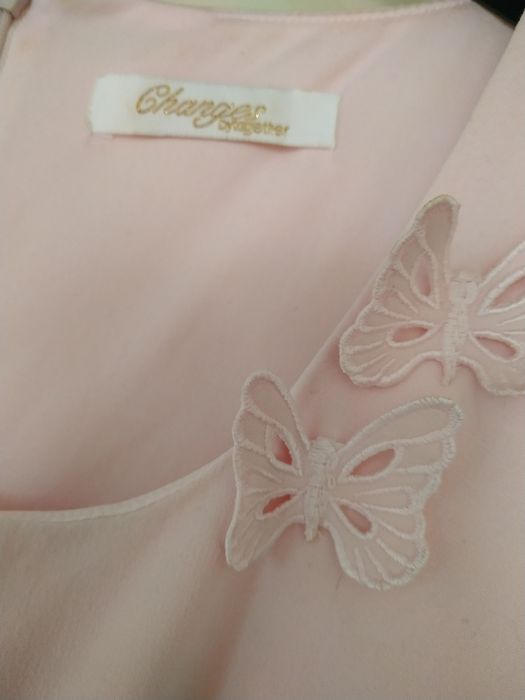 Sukienka blady róż 48-52 elegancka wygodna .