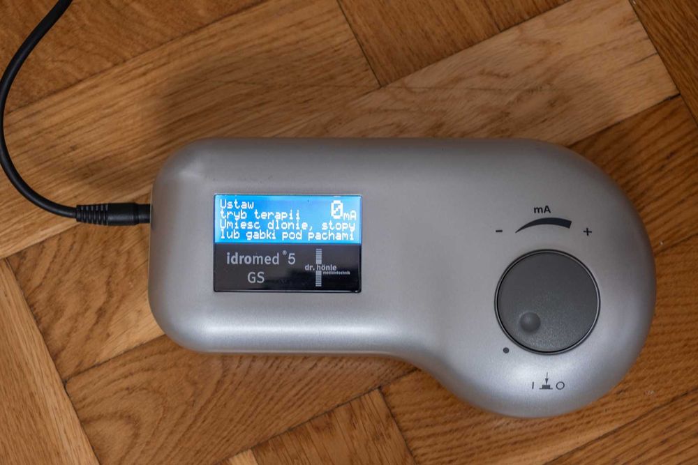 Idromed 5 GS - jonoforeza - leczenie nadpotliwości rąk i stóp