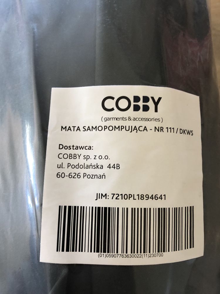 Mata samopompujaca COBBY nowa ws 111/dkws