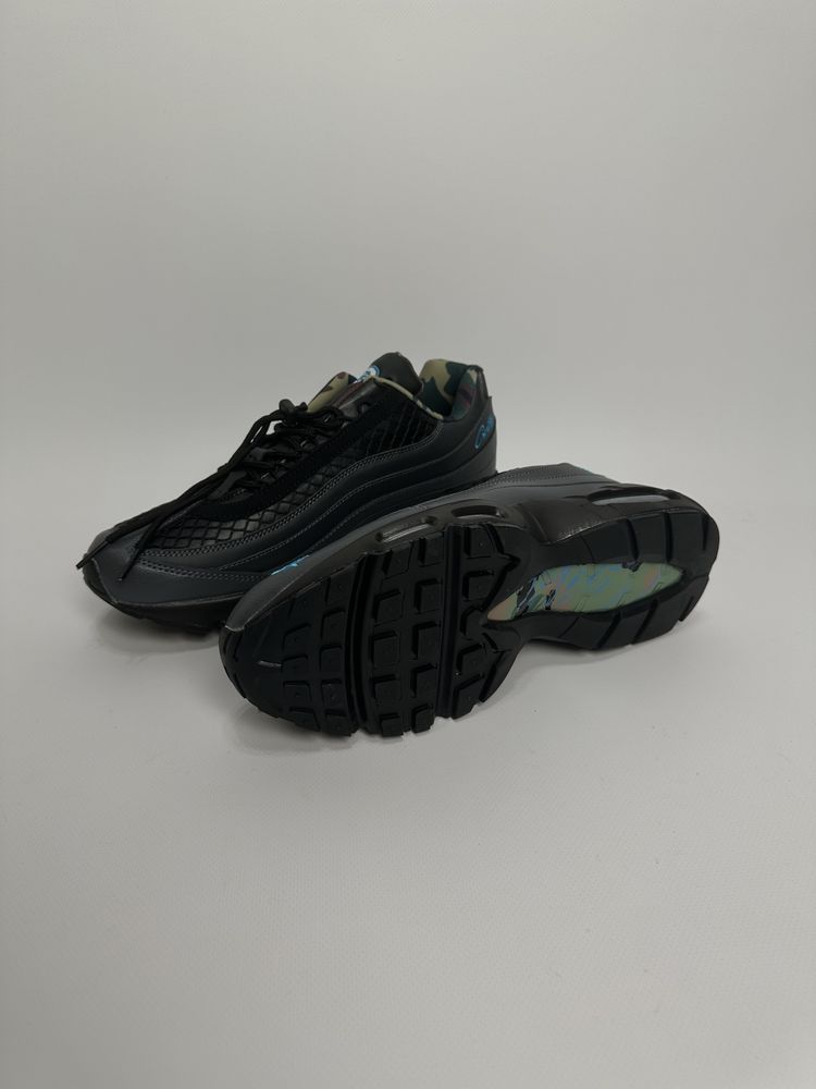 Corteiz Nike Air Max 95 44 43 чорні кросовки кросівки найк сірі