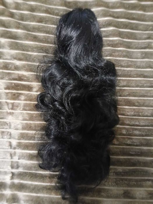 Продам шиньон хвост на крабе чернний и рыжий