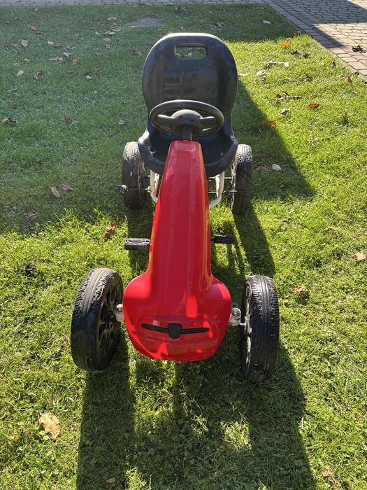 Gokart ABARTH Sport dla Dzieci na Pedały - Czerwony z Kołami EVA
