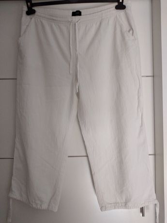 Białe spodnie rybaczki- rozmiar 44 (16)